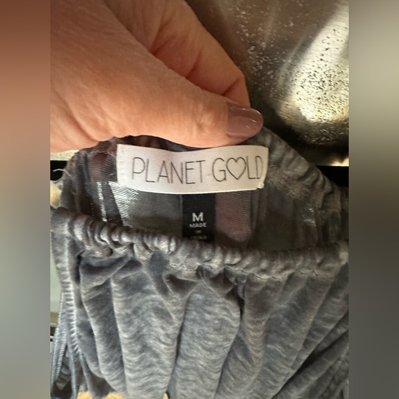 Plant Gold sheer sleeveless To Size M - Picture 5 of 6